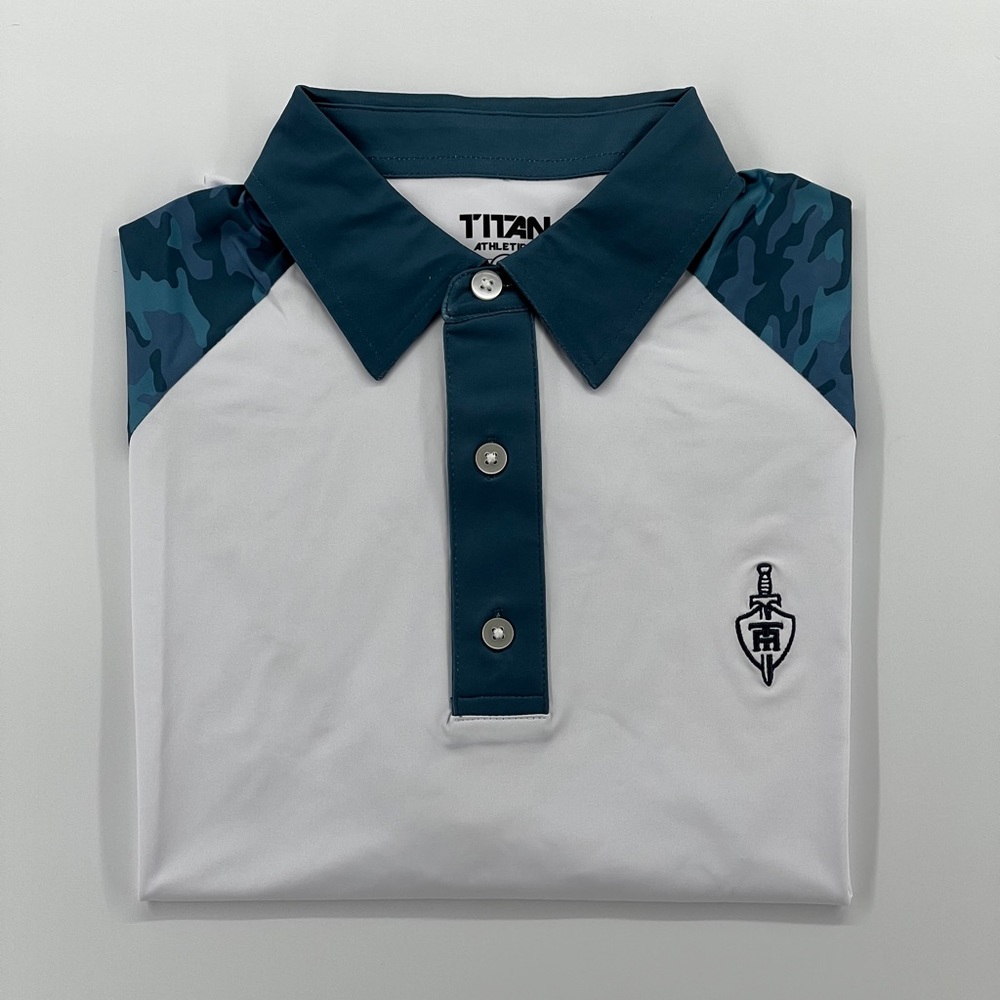 Titan athletics white and blue camp. Sizes XXL, XL, L, M, S. ALL NWT.